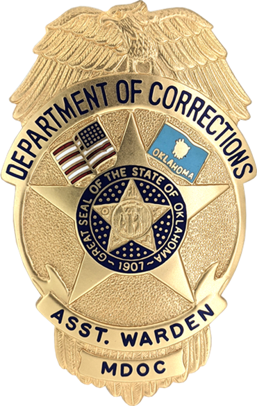 New Mexico Central Male Correctional Facility Coordinator 3-14 Goldtone Badge Corrections Department Blackinton