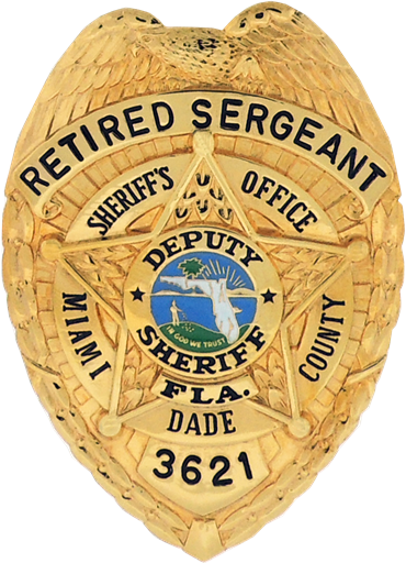 Clip para cinturón insignia/Combo Colgador de cuello Florida Miami-Dade Sheriff's Office