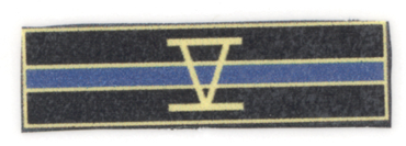 V  roman numeral commendation bar