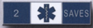 2 STAR OF LIFE SAVES, 4 Section Commendation Bar