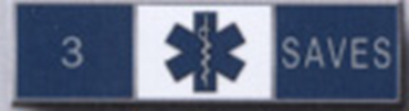 3 STAR OF LIFE SAVES, 4 Section Commendation Bar