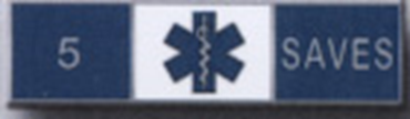 5 STAR OF LIFE SAVES, 4 Section Commendation Bar