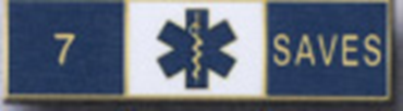 7 STAR OF LIFE SAVES, 4 Section Commendation Bar