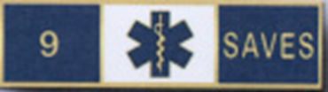 9 STAR OF LIFE SAVES, 4 Section Commendation Bar