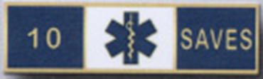 10 STAR OF LIFE SAVES, 4 Section Commendation Bar